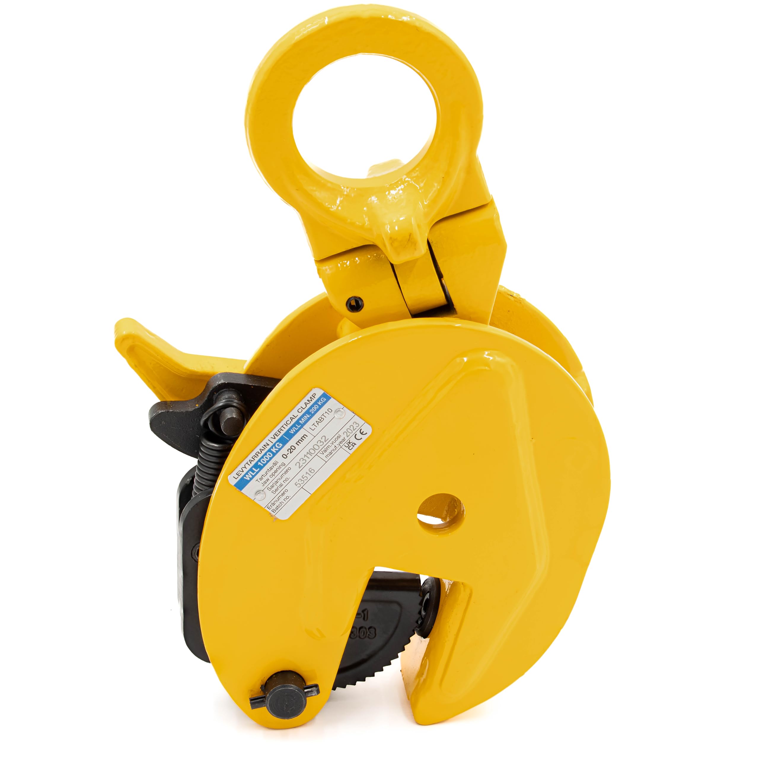 Morsetto di sollevamento verticale 1000 kg capacità di carico con occhiello girevole – Pinza in lamiera 1 tonnellata – Morsetto in lamiera 1t – Pinza di sollevamento verticale con