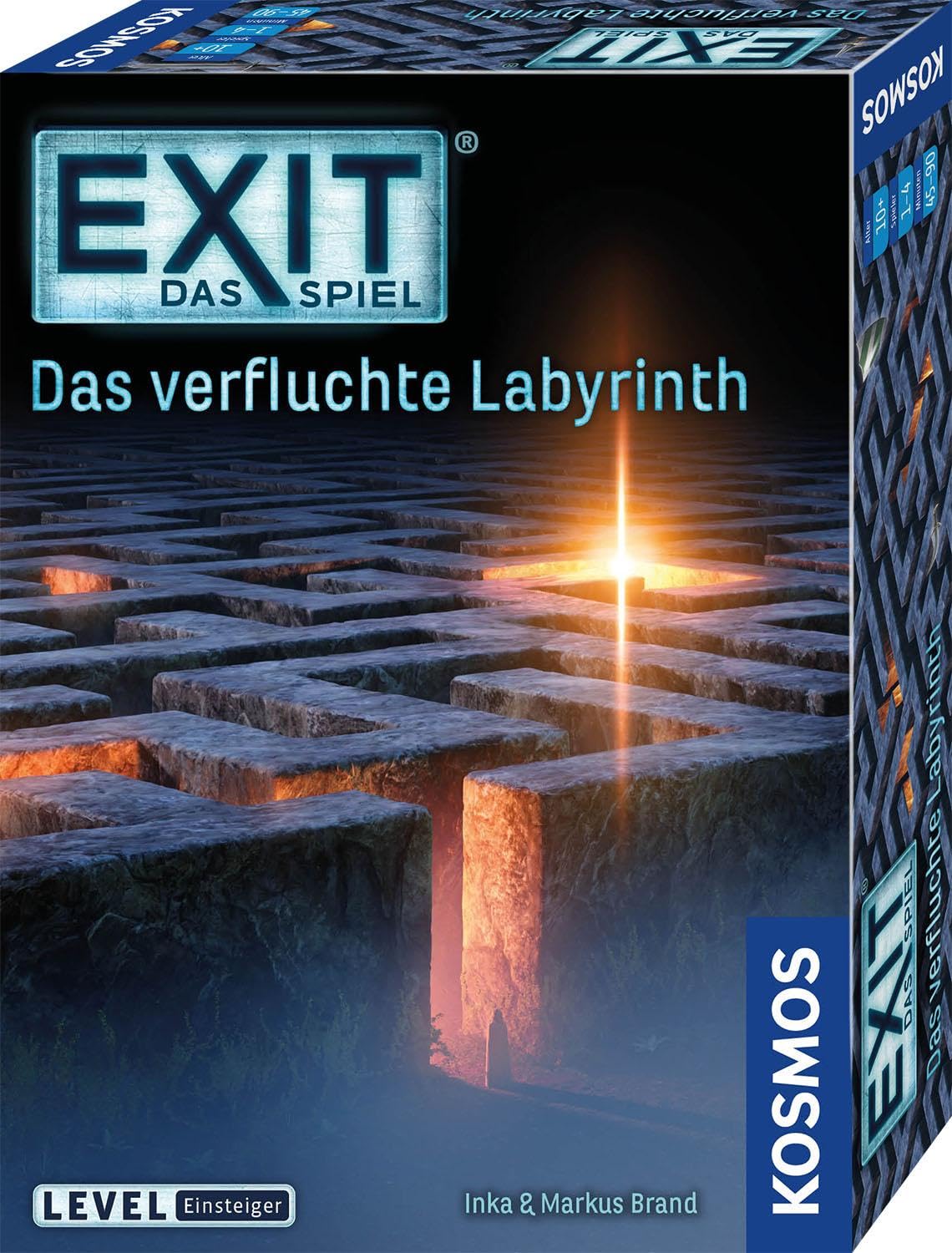 KOSMOS 682026 EXIT® - Das Spiel - Das verfluchte Labyrinth, Level: Einsteiger, Escape Room Spiel, EXIT Game für 1 bis 4 Spieler ab 10 Jahre, ein einmaliges Gesellschaftsspiel