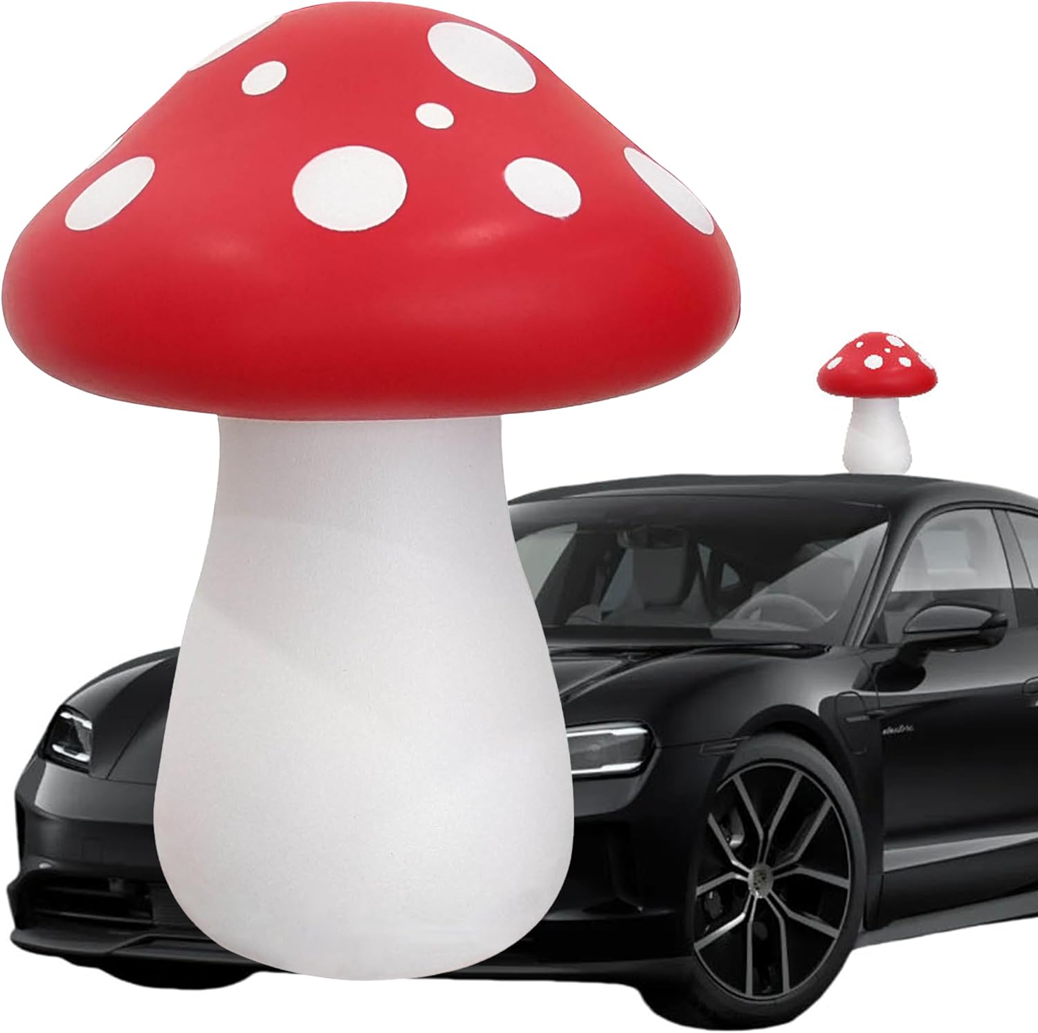 3D Car Roof Mushroom Apple Sticker for Car Roof Decor Creative Halloween Car Decoration Funny Auto Exterior Decoration Accessory for Car Roof Trunk Cover (Red Mushroom)
