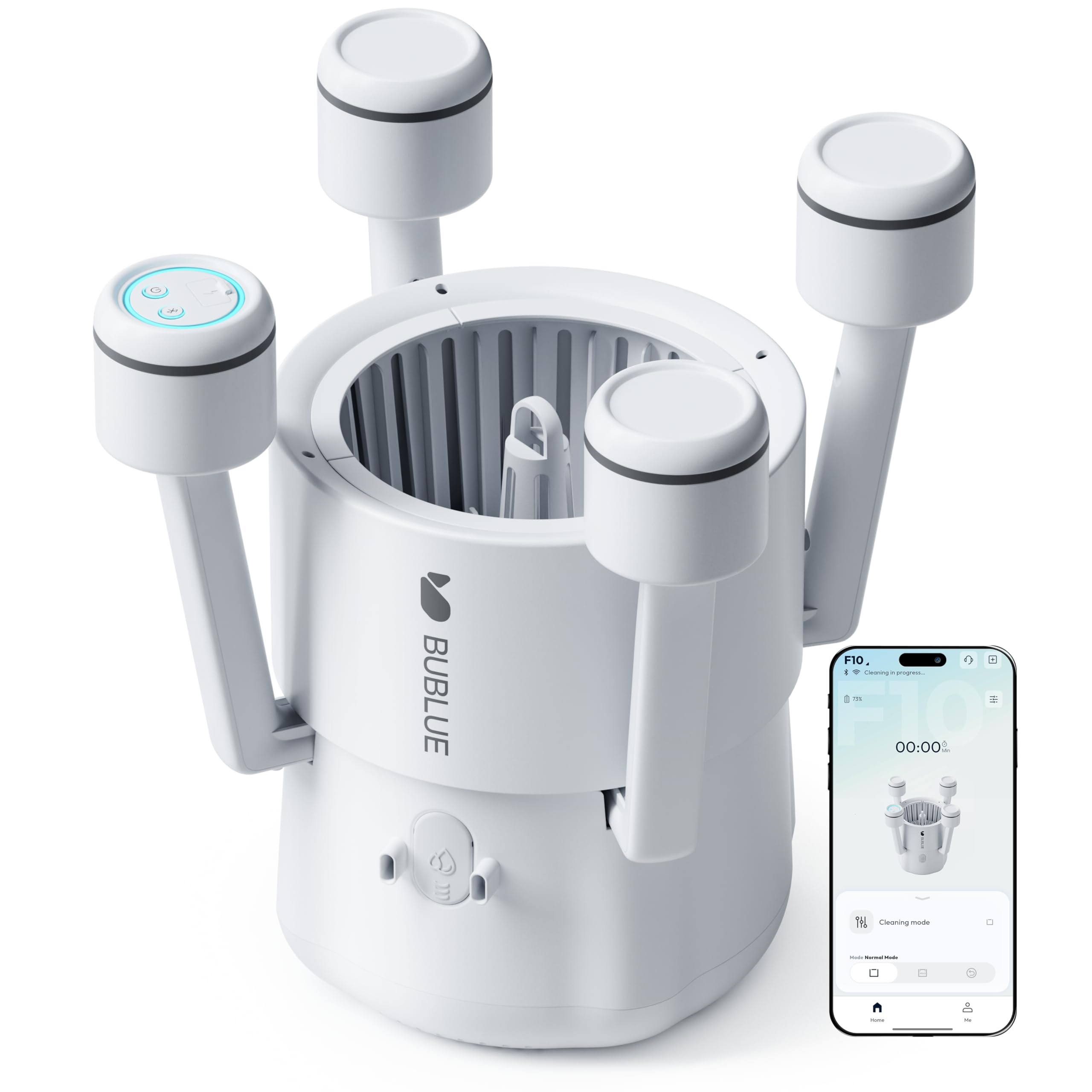 Photo 1 of (2026 Upgrade) BUBLUE F10 Pool Surface Skimmer Robot,Robotic Pool Skimmer with App Control,Powerful Suction,5L Filter,Dual Cleaning Modes, AI Navigation,Ideal for In-Ground & Above-Ground Pools,White