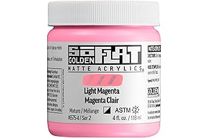 Golden SoFlat Acrylics, Light Magenta (4 fl. oz./ 118 ml Jar)
