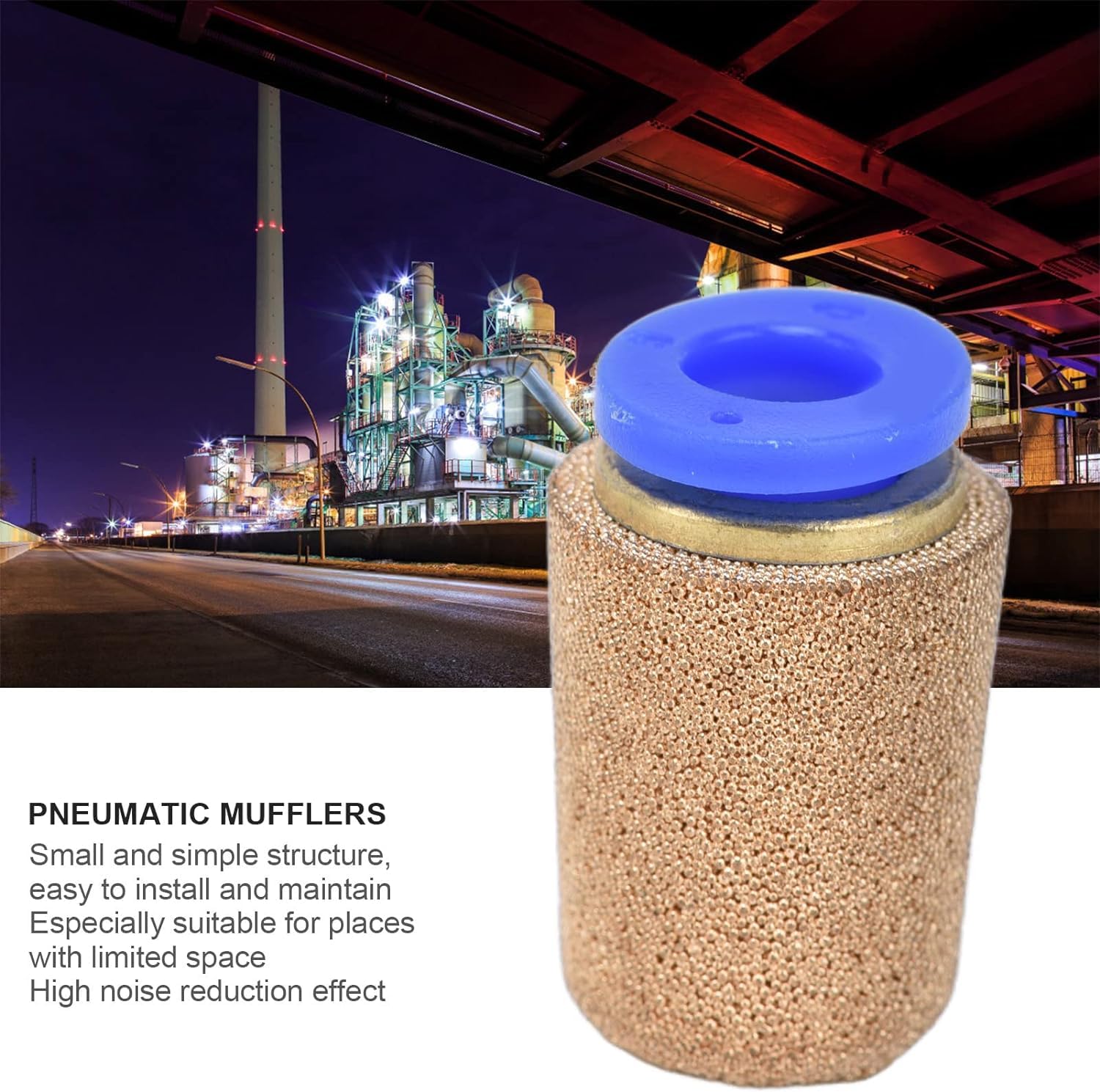 Silenziatori Pneumatici DEWIN - 4 Pezzi In Ottone | Filettatura Esterna Per Aria Compressa