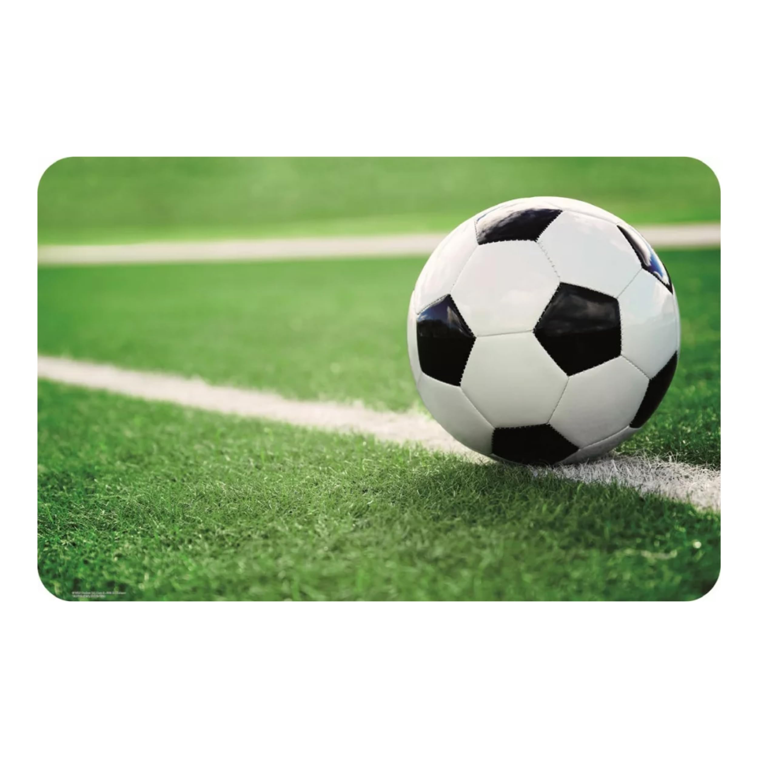 damaloo Football Placemat for Children - Placemat with Football Motif - Washable Dining Mat & Craft Mat - Children's Place Mat 43 x 28 cm Made of Plastic - Easy to Clean