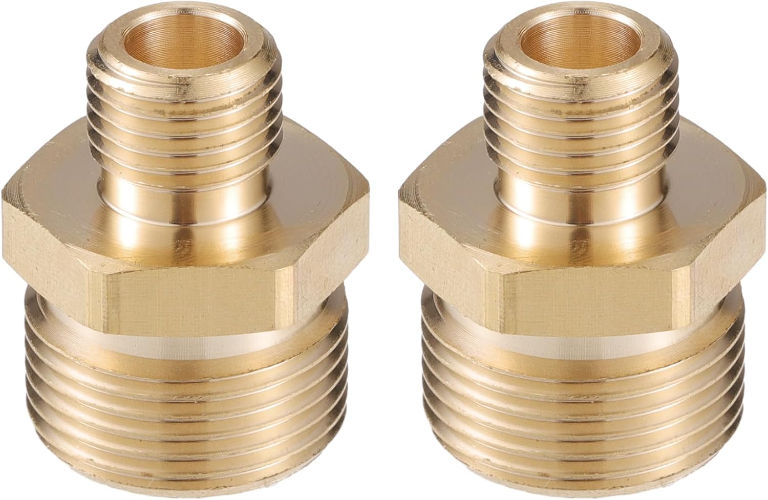 Pressure Washer Connector, G1/4" to M22x1.5 Male Adapter Brass Screw Hose Connector Universal for Pressure Washer Quick Connect Brass Copper Tone 1pc