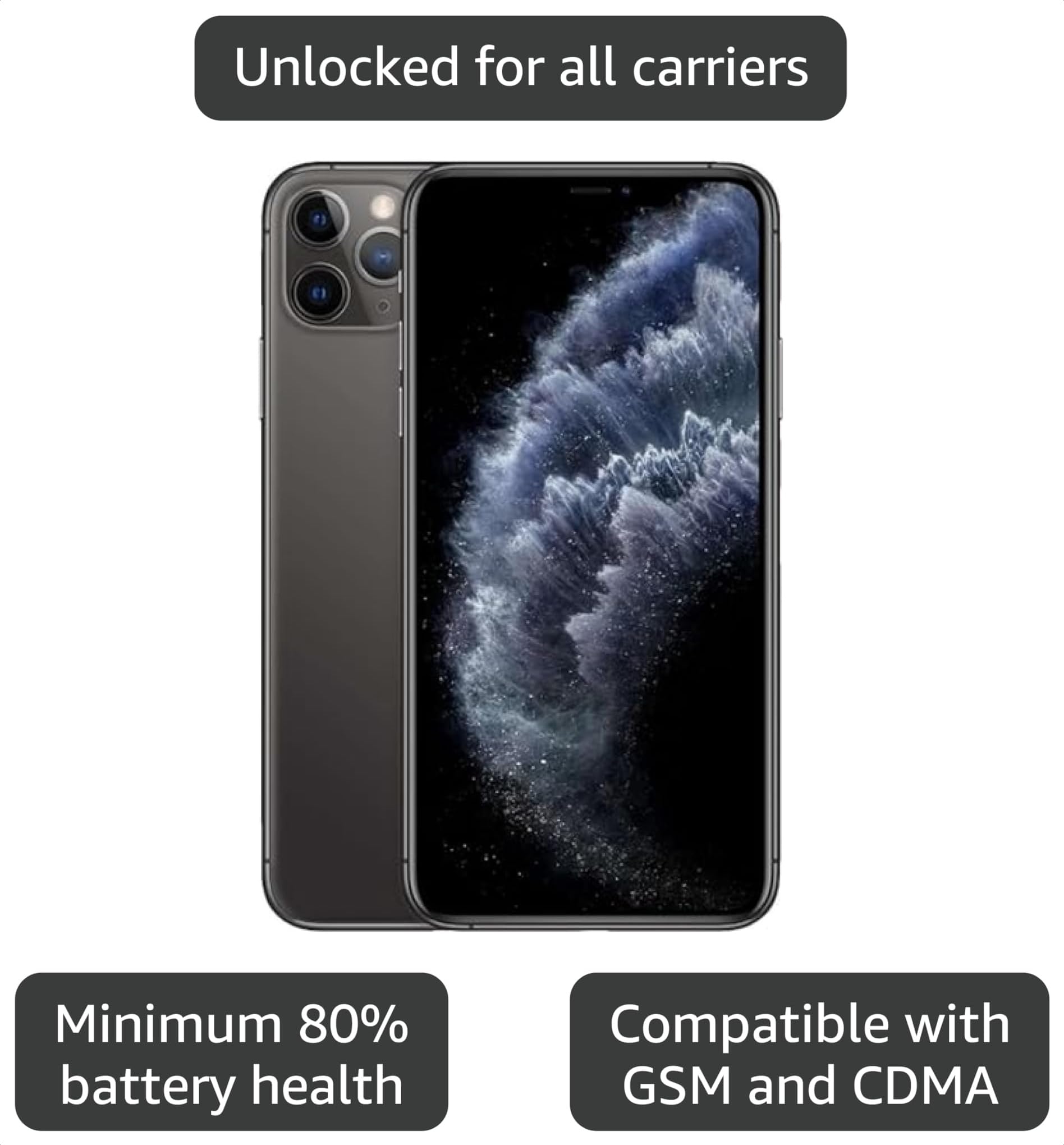 Amazon.com: Apple iPhone 11 Pro Max, 256GB, Space Gray - Unlocked