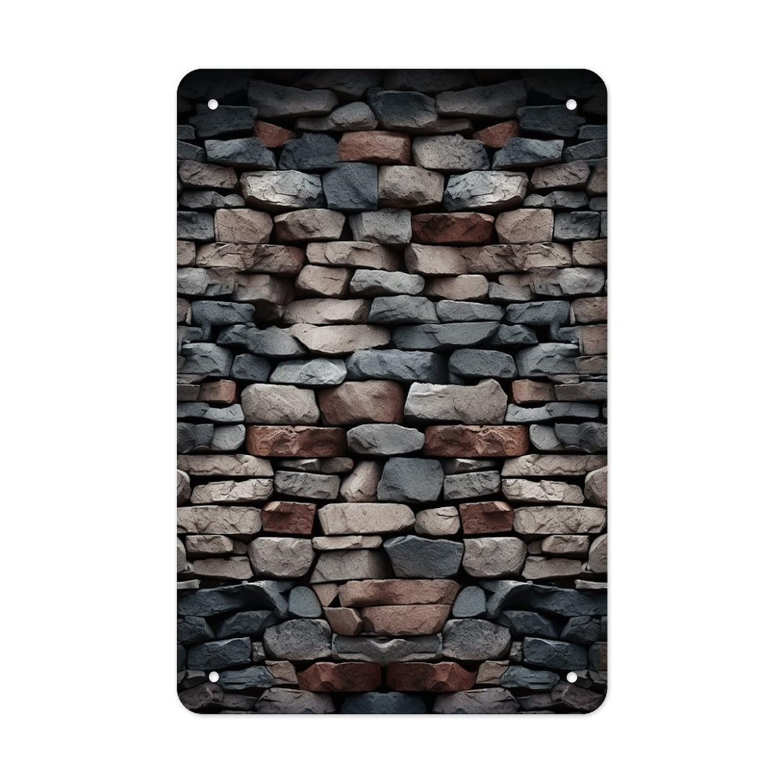 Stone Metal Tin Sign Funny Vintage Metal Signs Metal Art Poster Man Cave Decor Retro Tin Sign for Home Office Kitchen Bar Cafe Garden Wall Decor 11.8 X 7.9 Inch