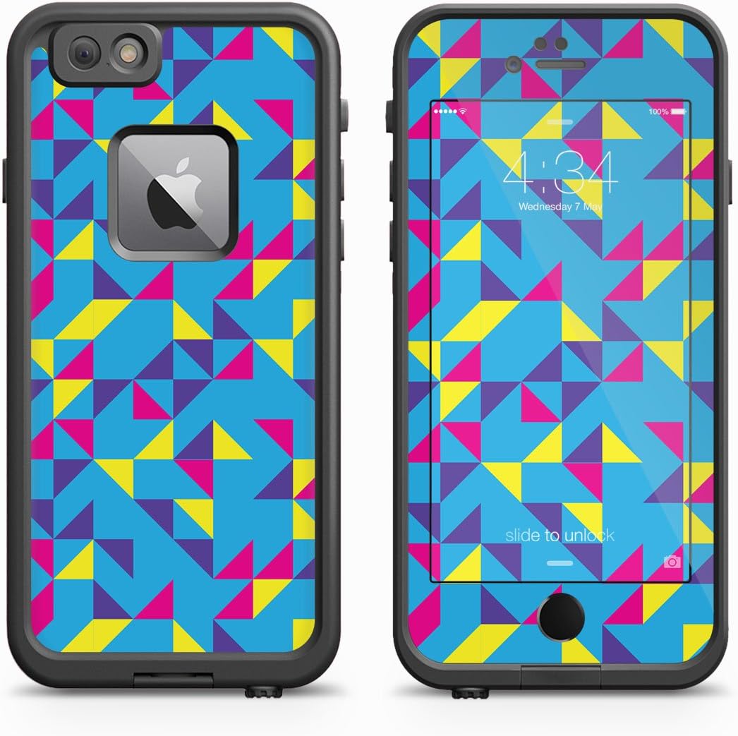 Fluorescent Purple Pink Yellow Shapes Skin for the Apple