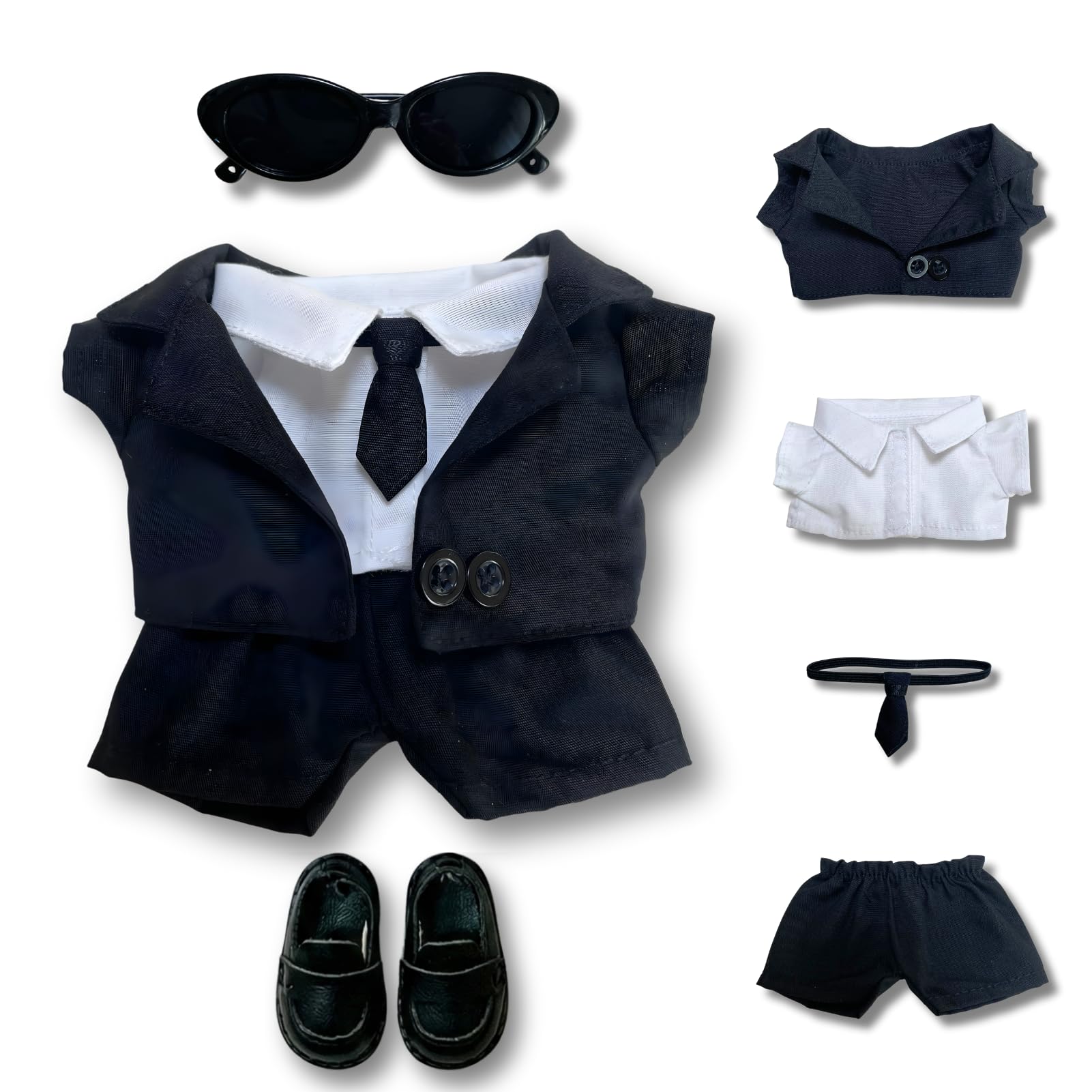 Amazon.co.jp: レタヤ ぬい服 15㎝～17㎝ ブラックスーツ ぬいぐるみ