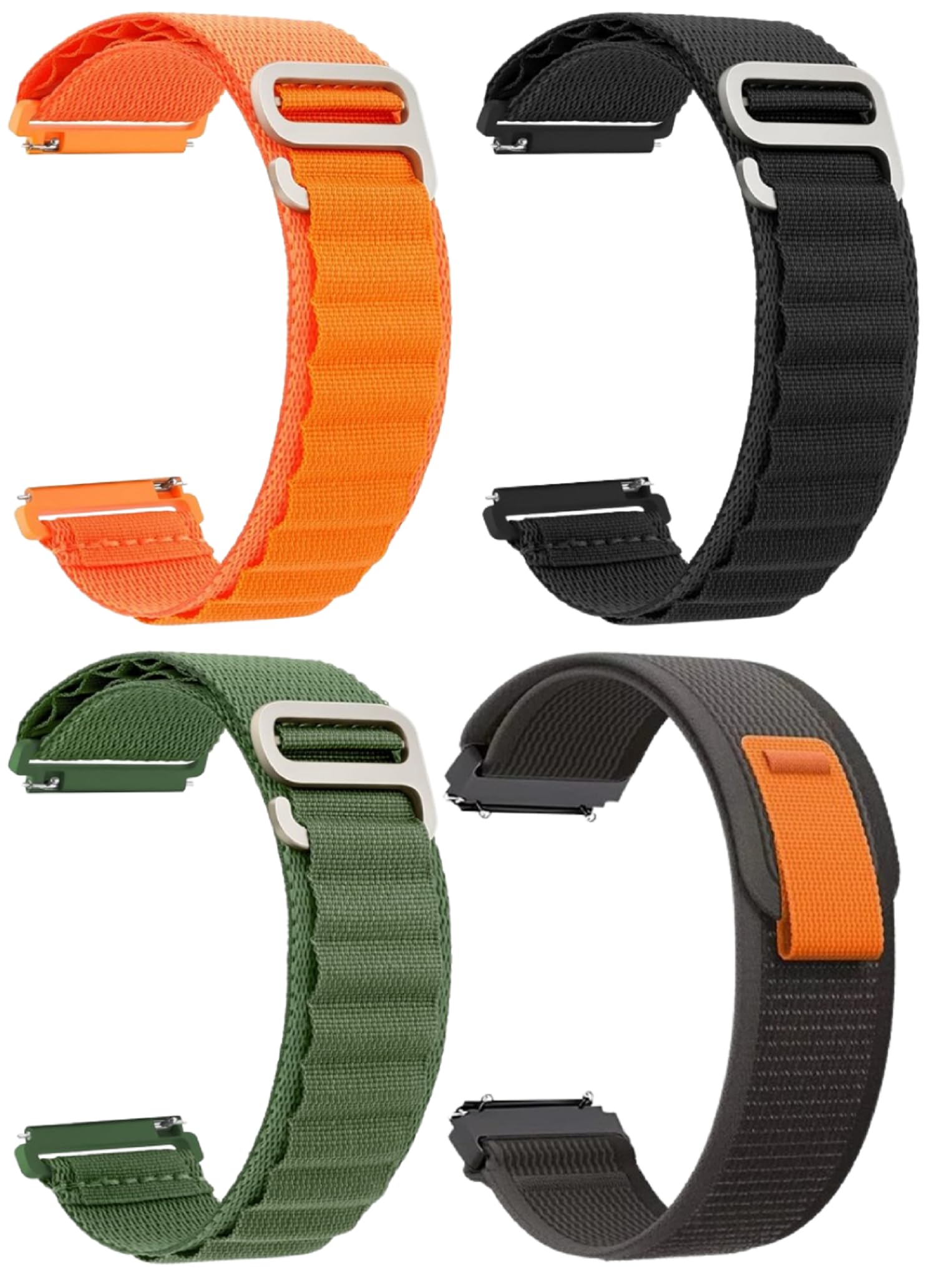 AMiRiTE ADS149 22MM Nylon Alpine G-Hook / Trail Velcro Loop Bands / Straps Compatible with Noise Colorfit Pulse 2 Max / Huawei GT2(46mm) / Honor Magic Watch 2(46mm) / Noise Pulse Go Buzz / Boat Flash / Xtend / Xtend Pro / Noise Colorfit Ultra Fireboltt Rage / Fireboltt Phoenix / Noise Colorfit Pulse Grand / Noise Colorfit Pulse 2 Max / Realme S/S Pro / One Plus(46mm) Smart Watch & All 22mm lug Watches-image-48