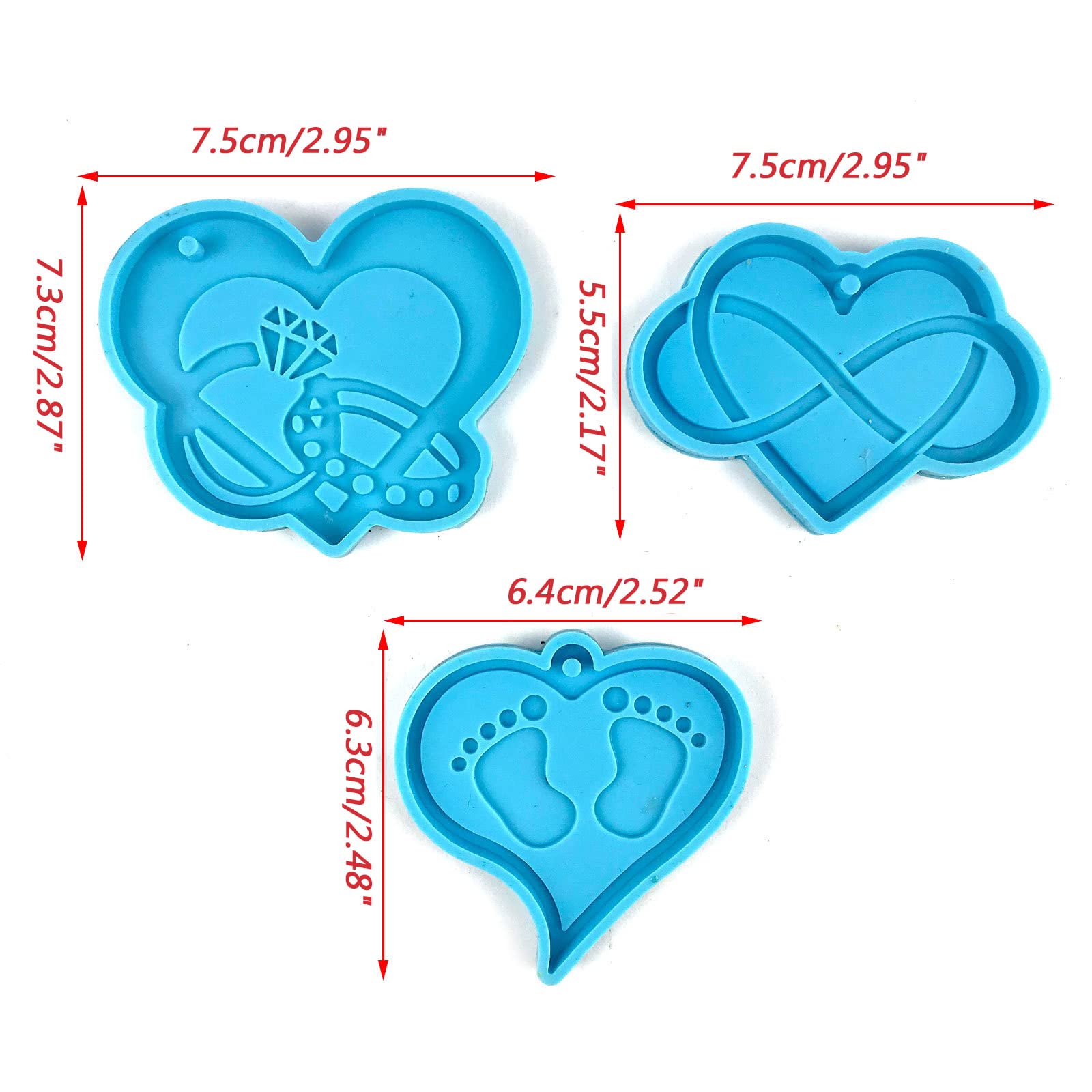 Moule Silicone Porte-clés Cœur "Je T'aime" - Pour Résine époxy, Création Bijoux Et Cadeaux Personnalisés