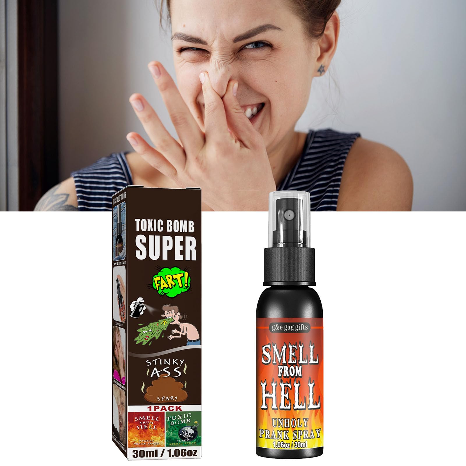 Spray Farce Puant (odeur De Pet) - Pour Blagues, Poisson D'avril, Halloween, Anniversaire, 1 Flacon