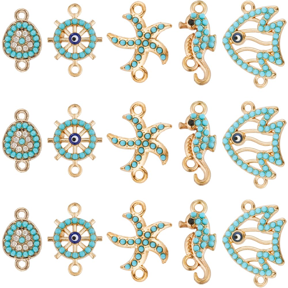 Ciondoli A Forma Di Pesce - 42 Pezzi Smaltati, Per Creare Gioielli Estivi E Colorati - Foto 3