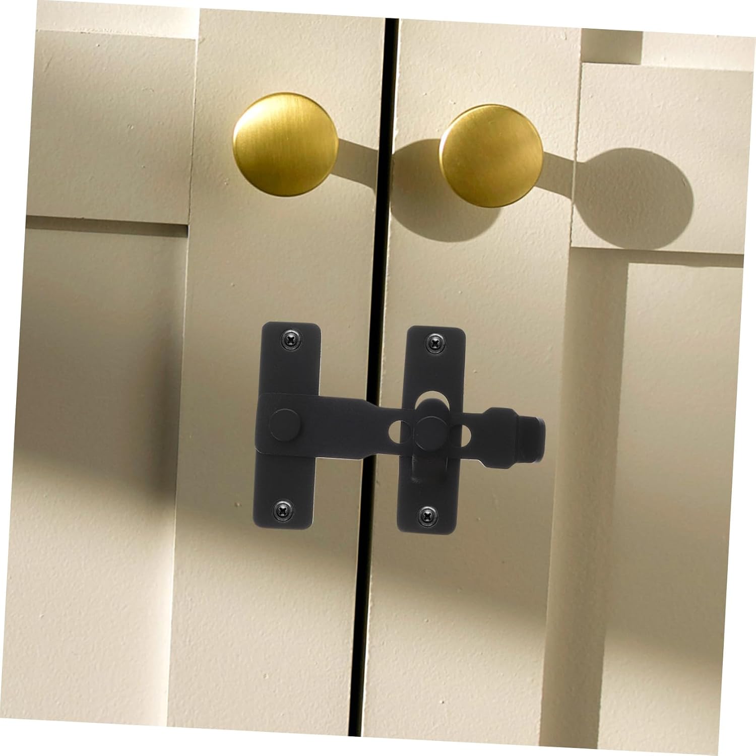 Barn Door Security Lock Steel Latch Sliding Door Bolt Easy Install Screws