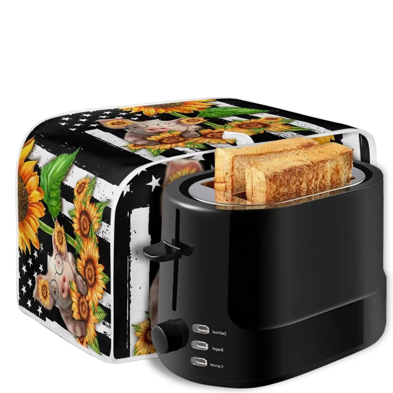 Gomyblomy American Flag Pig Sunflower 2-Piece Small Appliance