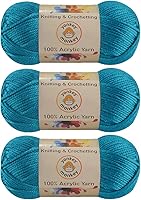 Vista 6 de Yonkey Monkey - Hilo acrílico de lujo, paquete de 3 unidades de 10.51 onzas para tejer ganchillo para manualidades (amatista 72)