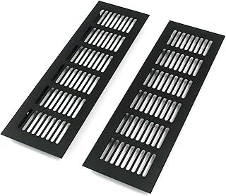 Geesatis 2 Pcs Louvered Ventilation Grille Air Vent for Cabinet Shoe Cabinet Hardware Accessories Ventilation Cover, with ...