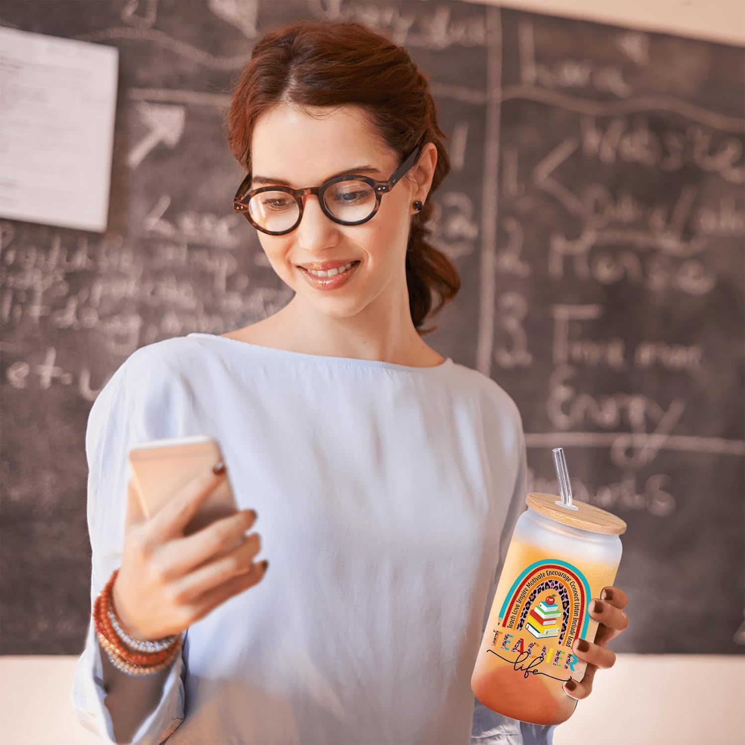 Teacher Gifts for Women Teachers Appreciation Gift 16oz Tumbler Unique Gifts Ideas for Teacher Thank You Basket Box for Teachers Day/Retirement/Christmas/End of Year - Image 3