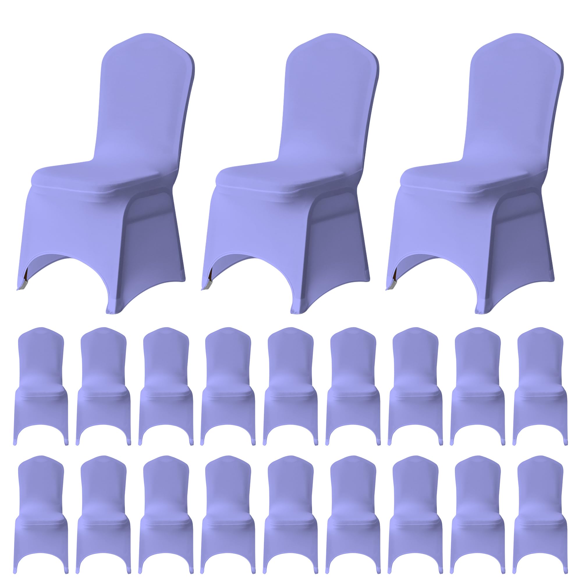 WedDecor Universal Wedding Chair Covers, 50Pcs Lavender Spandex Stretch Dining Chair Slipcovers, Washable Banquet Chair Covers for Parties, Events & Celebrations — image 1