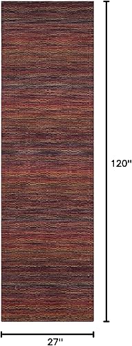 Miniatura 7 de SAFAVIEH Himalaya Collection - Alfombra de pasillo, 2 pies 3 pulgadas x 8 pies, color rojo y multicolor, lana hecha a mano, ideal para zonas de alto