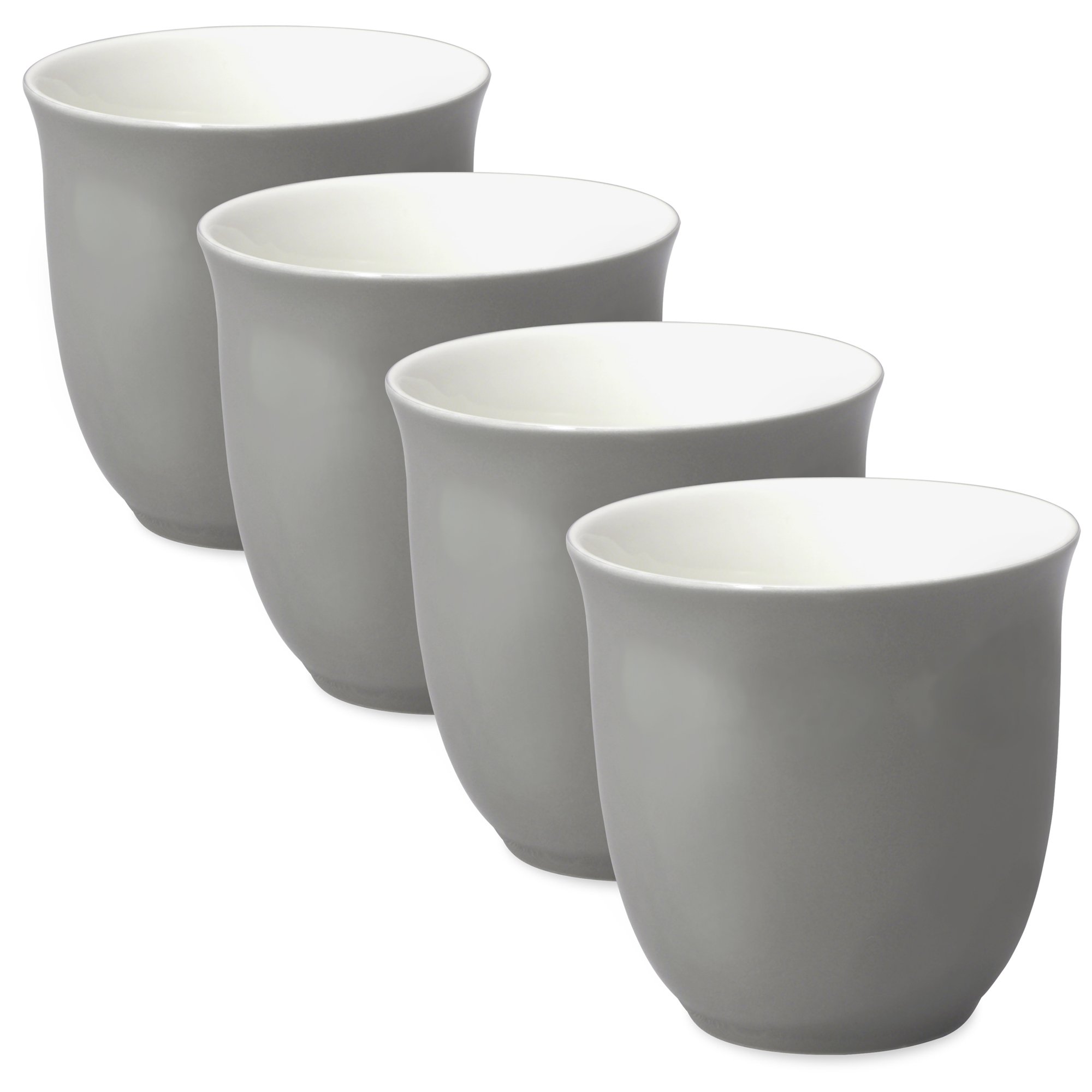 Tasse japonaise FORLIFE 4 tasses à thé grises 6.5 oz en grès