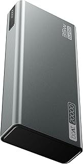 Boat Energyshroom PB435 20000 mAh 35W Super Fast Charging Power Bank, Smart 12 Layer Protection (4X Output Ports, Supports Android, iPhone, Tablets, Earbuds, etc.) (Stone Grey)