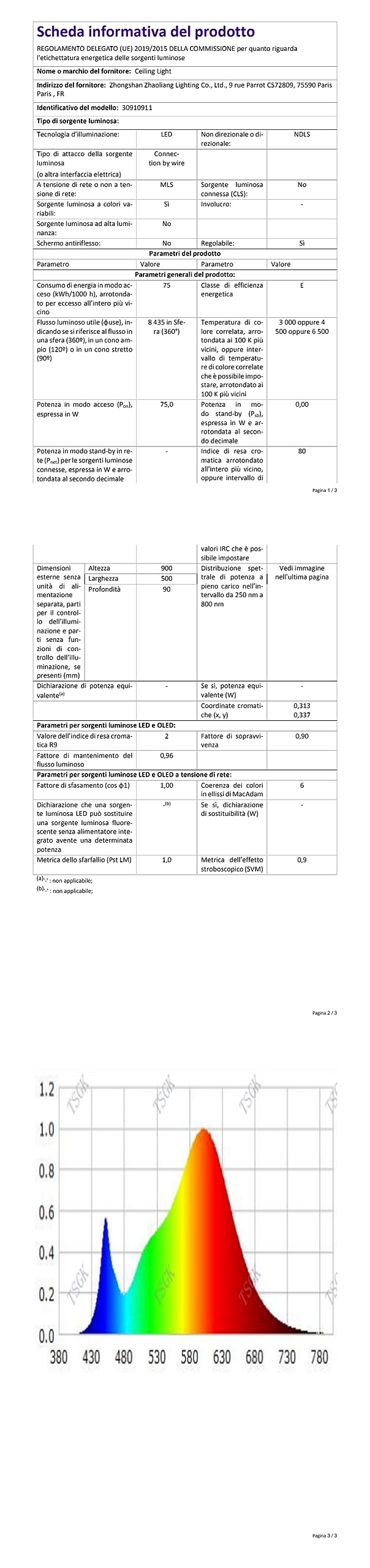 Lampadario LED Moderno Con Telecomando Per Soggiorno E Camera | Regolazione Luminosità E Colore - Foto 2