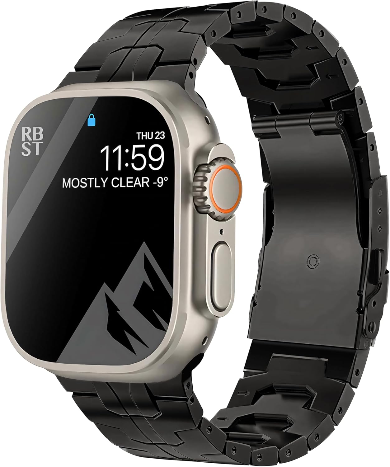 Titanium Band Compatible with Apple Watch Ultra ＆ Ultra2 49mm 46mm 45mm 44mm, Durable Lightweight Titanium Metal Strap, for iWatch Series 10 9 8 7 6 5 4 3 2 1 SE Men Women Bands