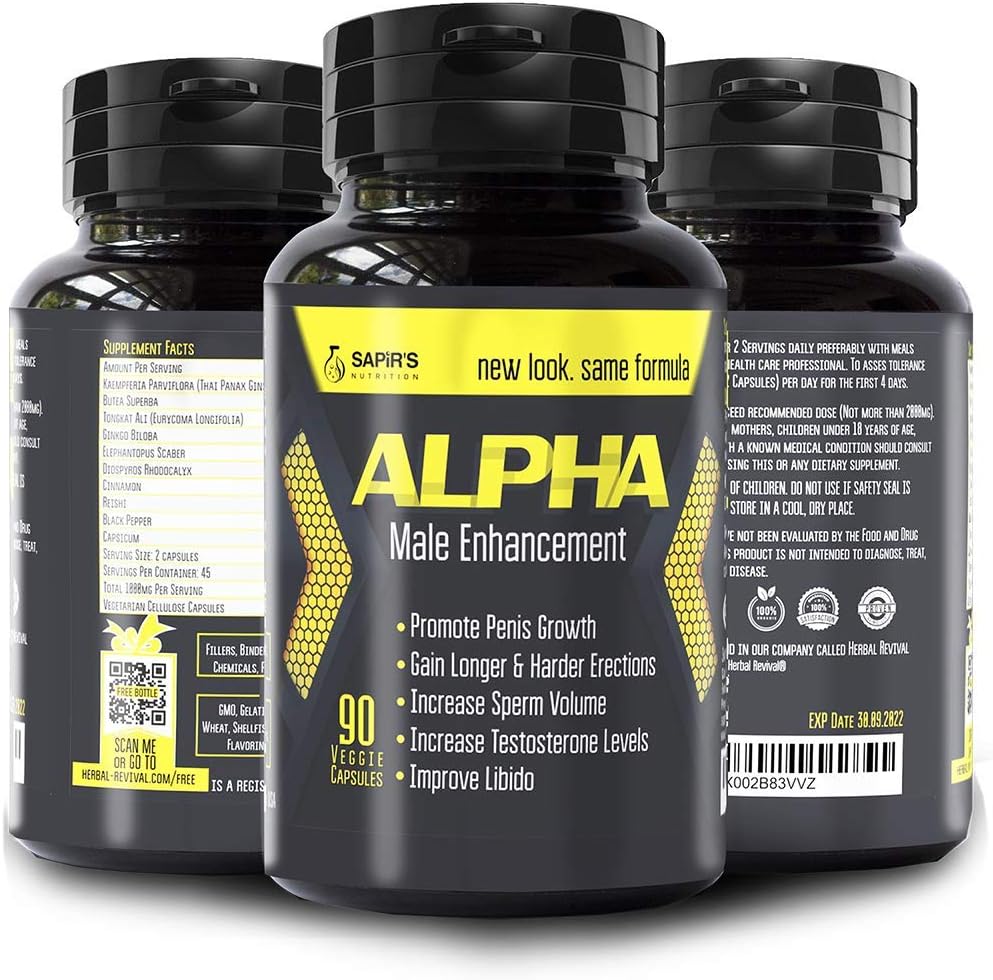 Alpha Male Enhancement Penis Enlargement Pills, Natural