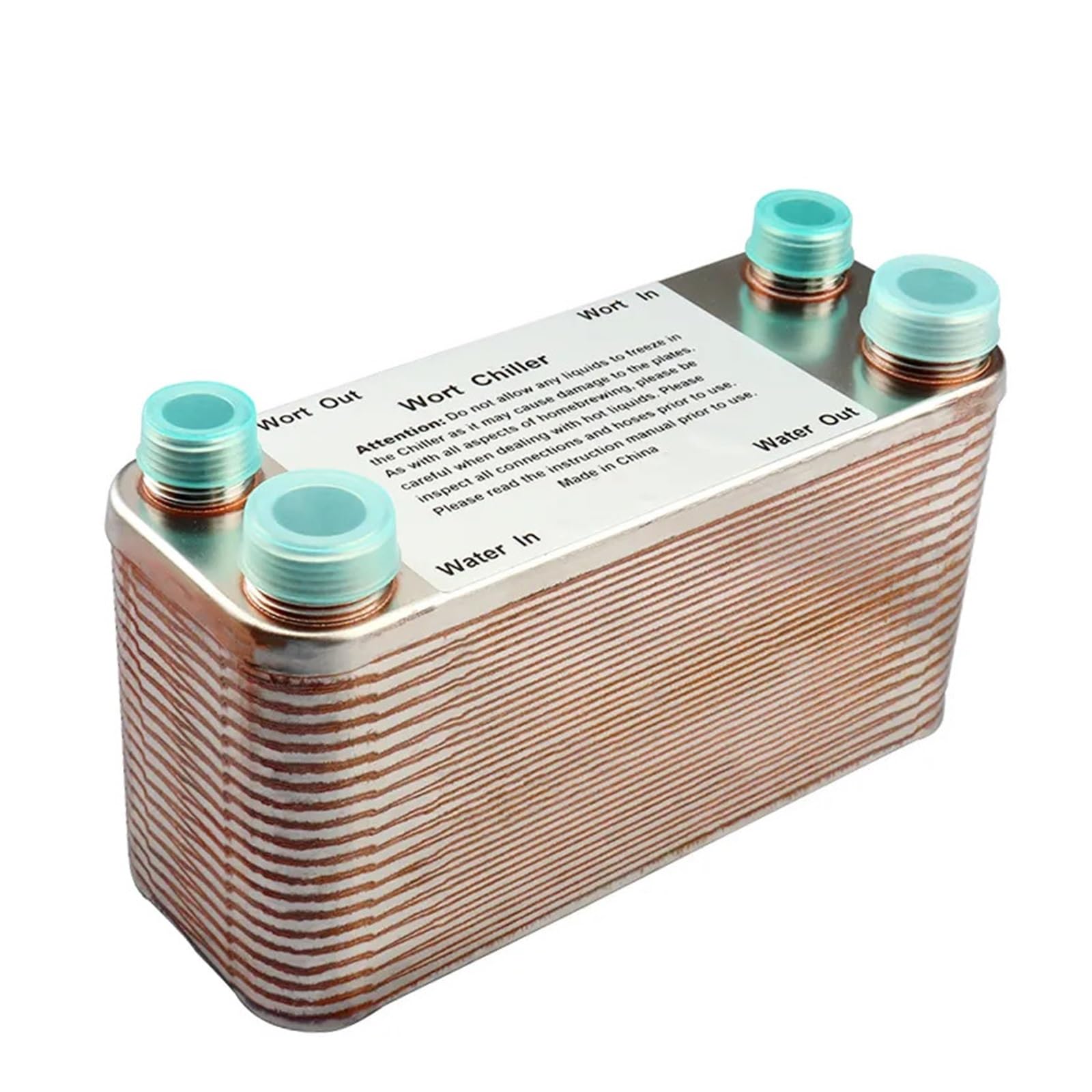 Scambiatore di calore, 20/30/40 piastre refrigeratore di mosto di calore Exchanr, in acciaio inossidabile, refrigeratore a controflusso per birra fatta in casa, tubo da giardino, raffreddamento rapido