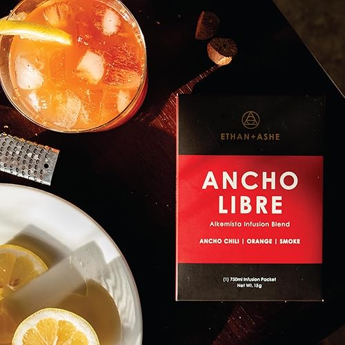 Miniatura 8 de Ethan+Ashe - Mezcla de infusión de alcohol Ancho Libre - Paquete infusor de alcohol - Añade sabor al licor - Mezcla picante para bourbon, ron,