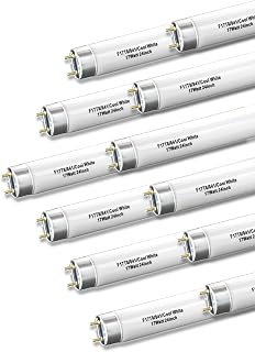 24 inch F17T8/841 Fluorescent Light Bulb,2ft 17Watts 4100K Cool White T8 Linear sp841 Tube, G13 Medium Bi-Pin Base (12 Pack)