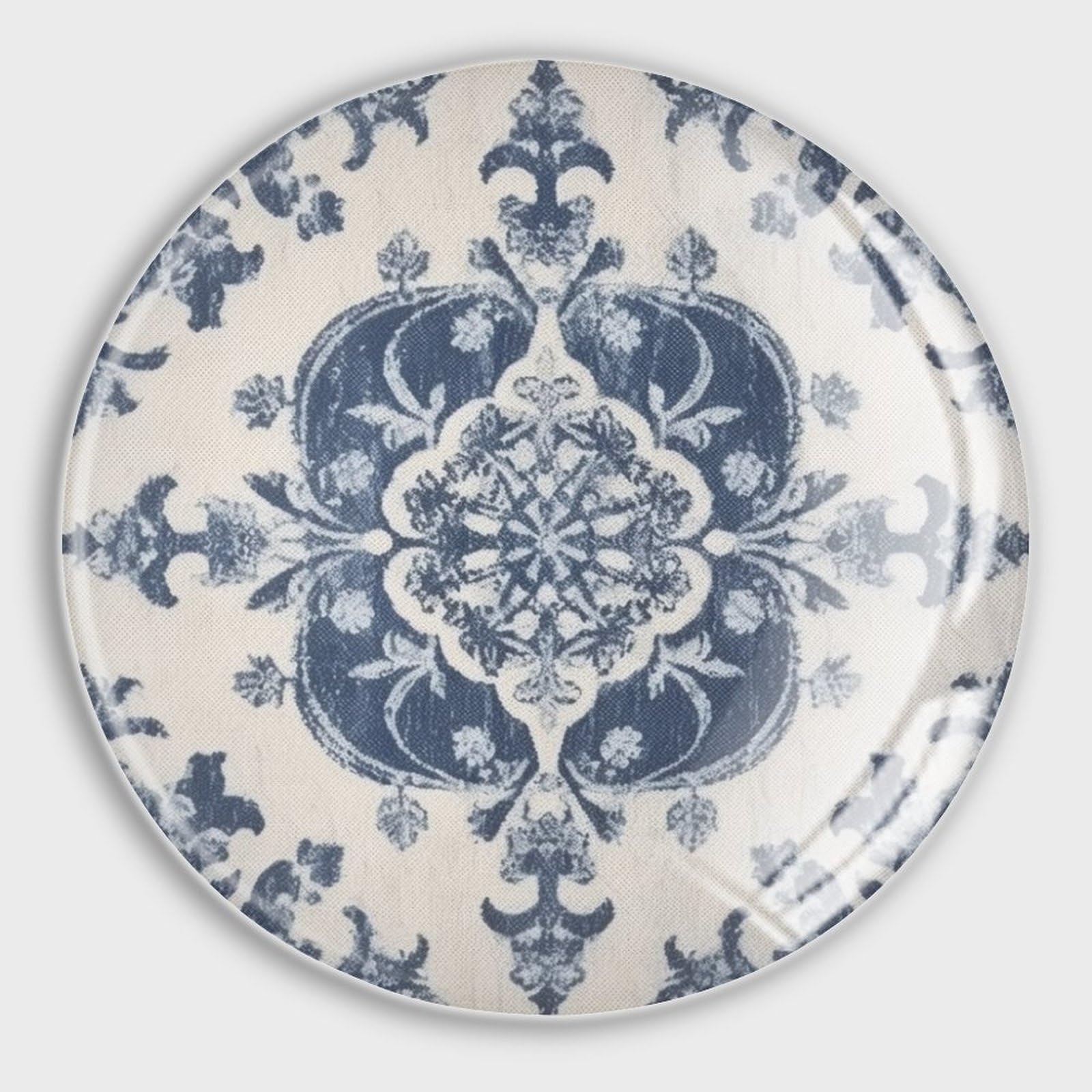 Aimants de réfrigérateur bleu marine et damassé pour cuisine et bureau