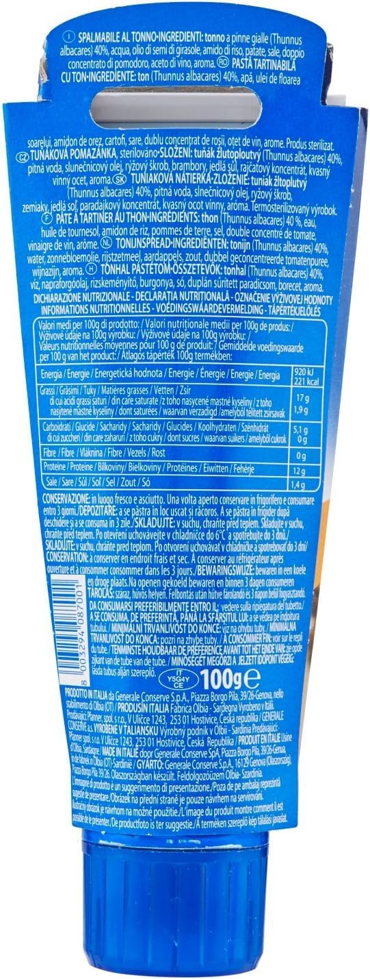 AS do MAR Patè Tonno Crema de atún 6 x 100 g untable + Italian Gourmet plpa 400 g