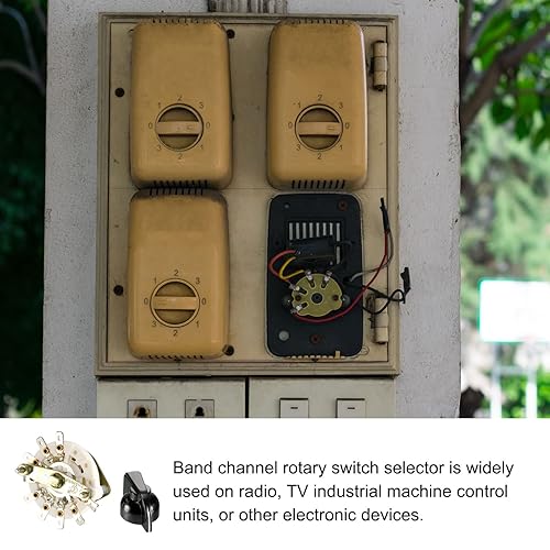 Miniatura 3 de Interruptor giratorio selector de banda (pomo), 1P8T 1 poste 8 posiciones, 1 cubierta [para radio, TV, unidad de control de máquina industrial] – 1