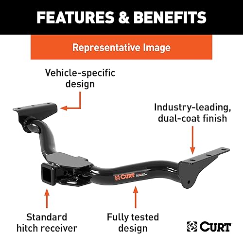 Miniatura 3 de CURT 13831 Enganche de remolque Clase 3, receptor de 2 pulgadas, se adapta a Nissan Frontier seleccionados