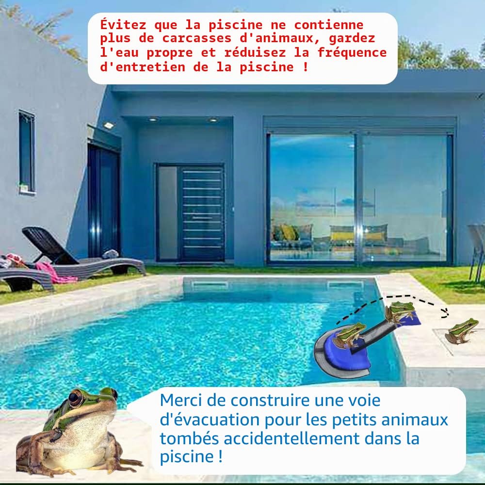 Lot de 2 Rampes d'Évasion Flottantes pour Animaux | Outil de Sauvetage de Piscine avec Pompe à Air - pour Grenouilles, Crapauds, Souris, Oiseaux et Écureuils