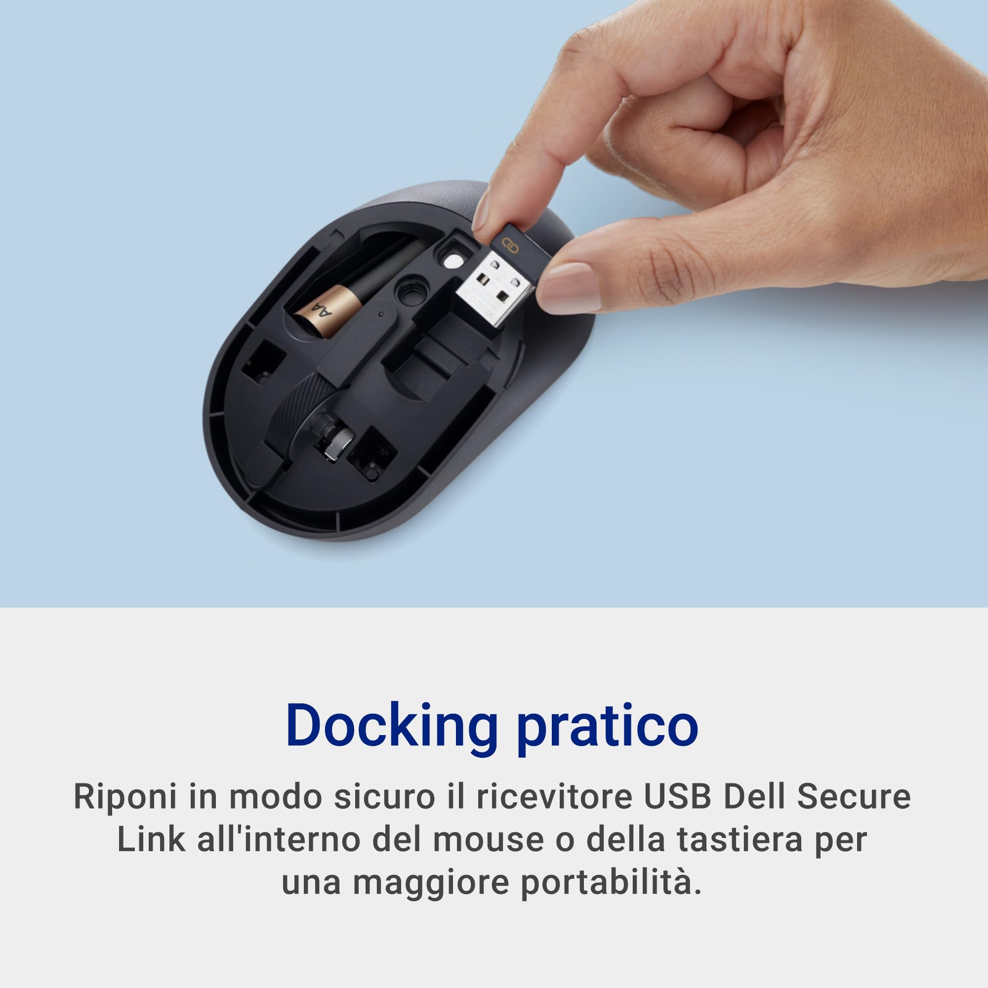 Dell Silent Keyboard and Mouse - KM555 - Italian (QWERTY)
