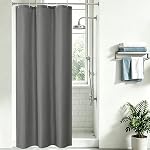 Grey Waffle Weave Shower Curtain HADEEONG 72x72in Cloth Shower Curtain Waffle Textured Fabric Shower Curtain with 12 Plastic Hooks Waterproof Washable for Hotel Spa Bathroom