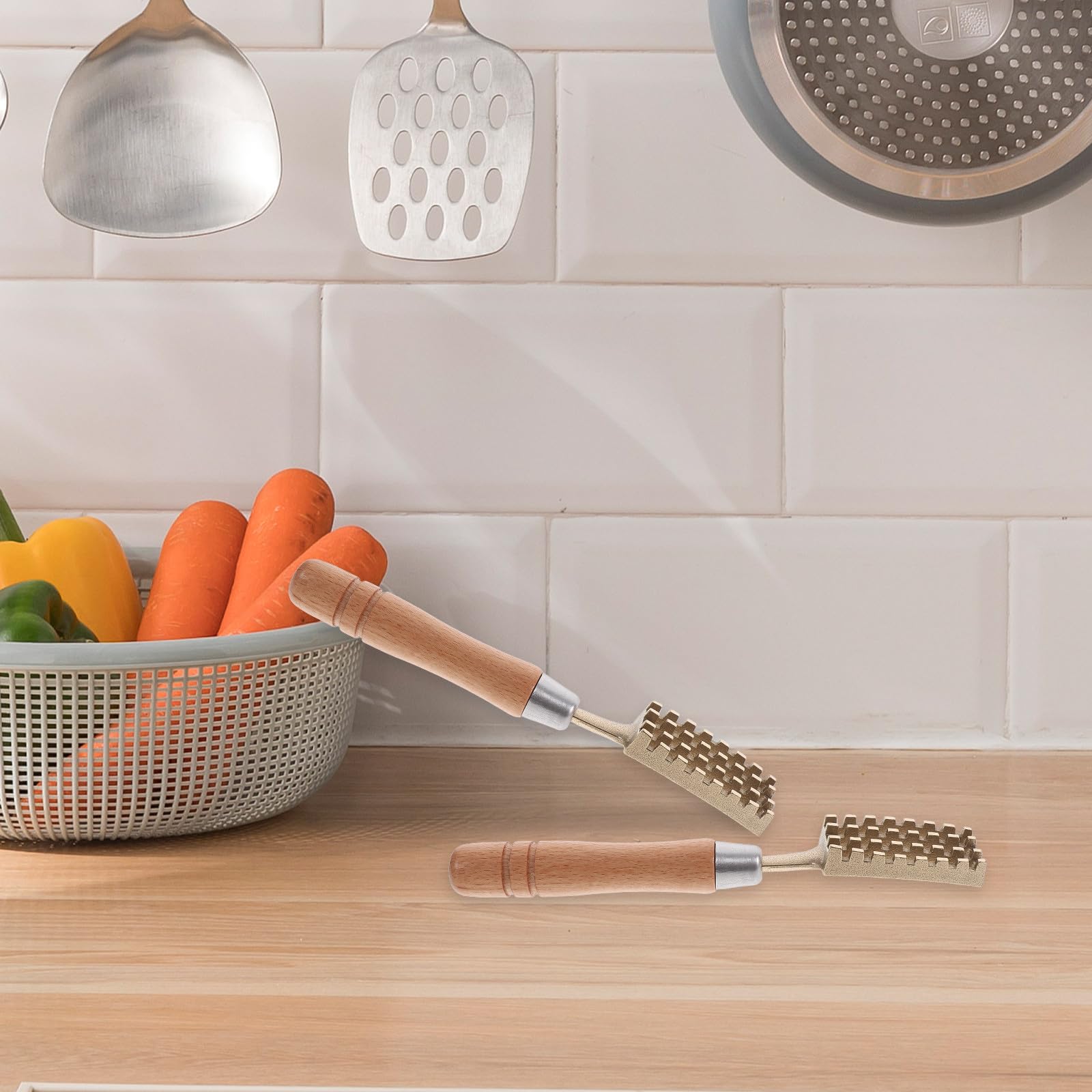 Raschietto Manico Antiscivolo e in Ottone e Legno Stile Giapponese Rimozione Rapida e Pulita delle Squame Squame di Pesce Uso Domestico e Professionale Uso Domestico Professionale