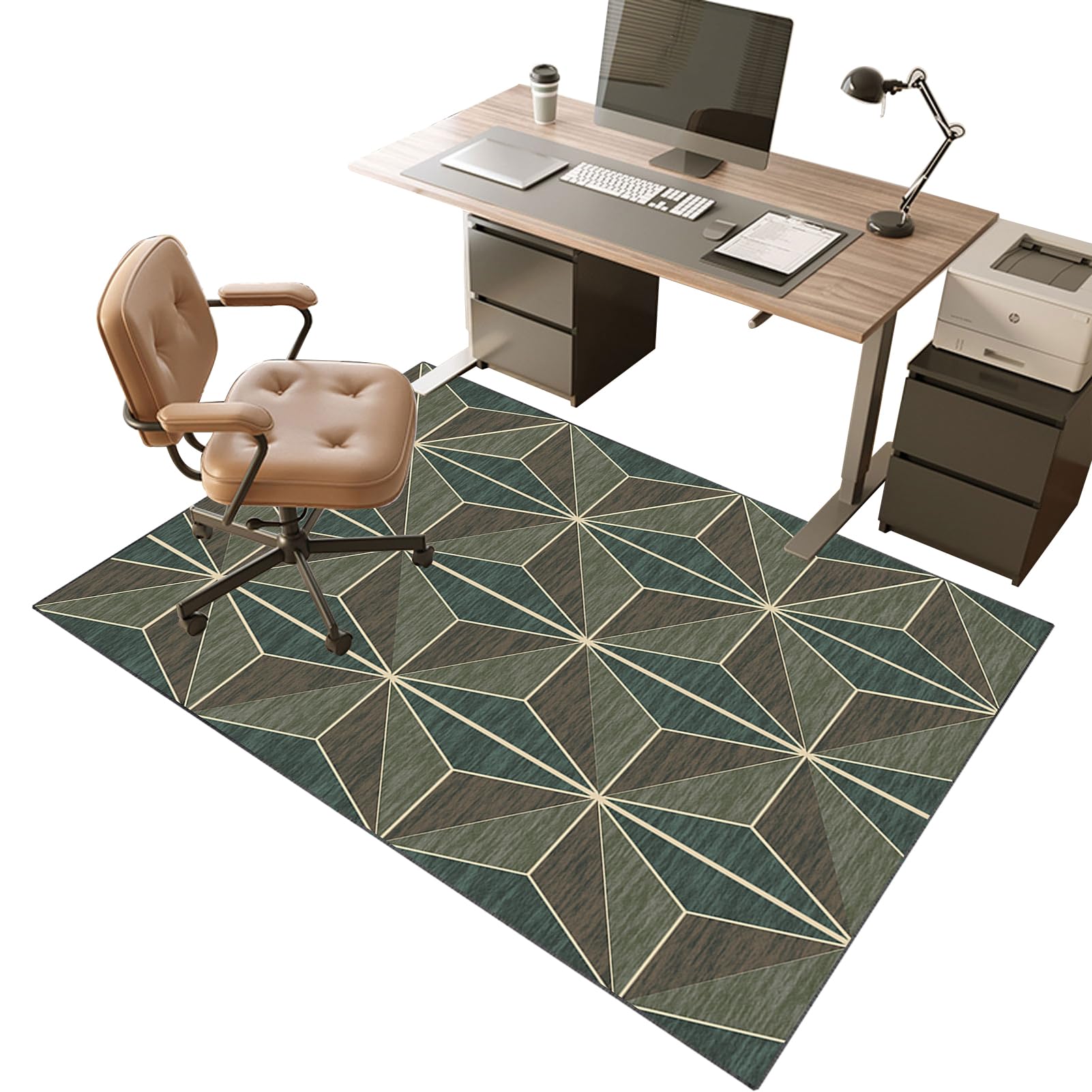 VETCS Gaming Stuhl Unterlage, Bürostuhl Unterlage, Bodenschutz Matte für Bürostuhl, Schreibtischstuhl Unterlage für zu Hause, Bodenschutzmatte für Hartböden, Gaming Teppich für Parkett 160 x 180 cm