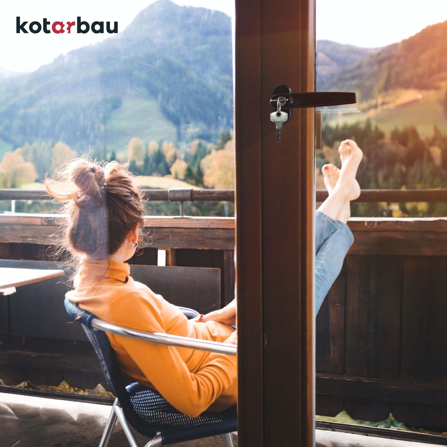 KOTARBAU® 4er Set Fenstergriff abschließbar Braun Aluminium pulverbeschichtet Fenstergriff mit Schloss abschließbare Fenstergriffe Stift 35mm Fensterschloss Kindersicherung Fenstergriffe abschliessbar