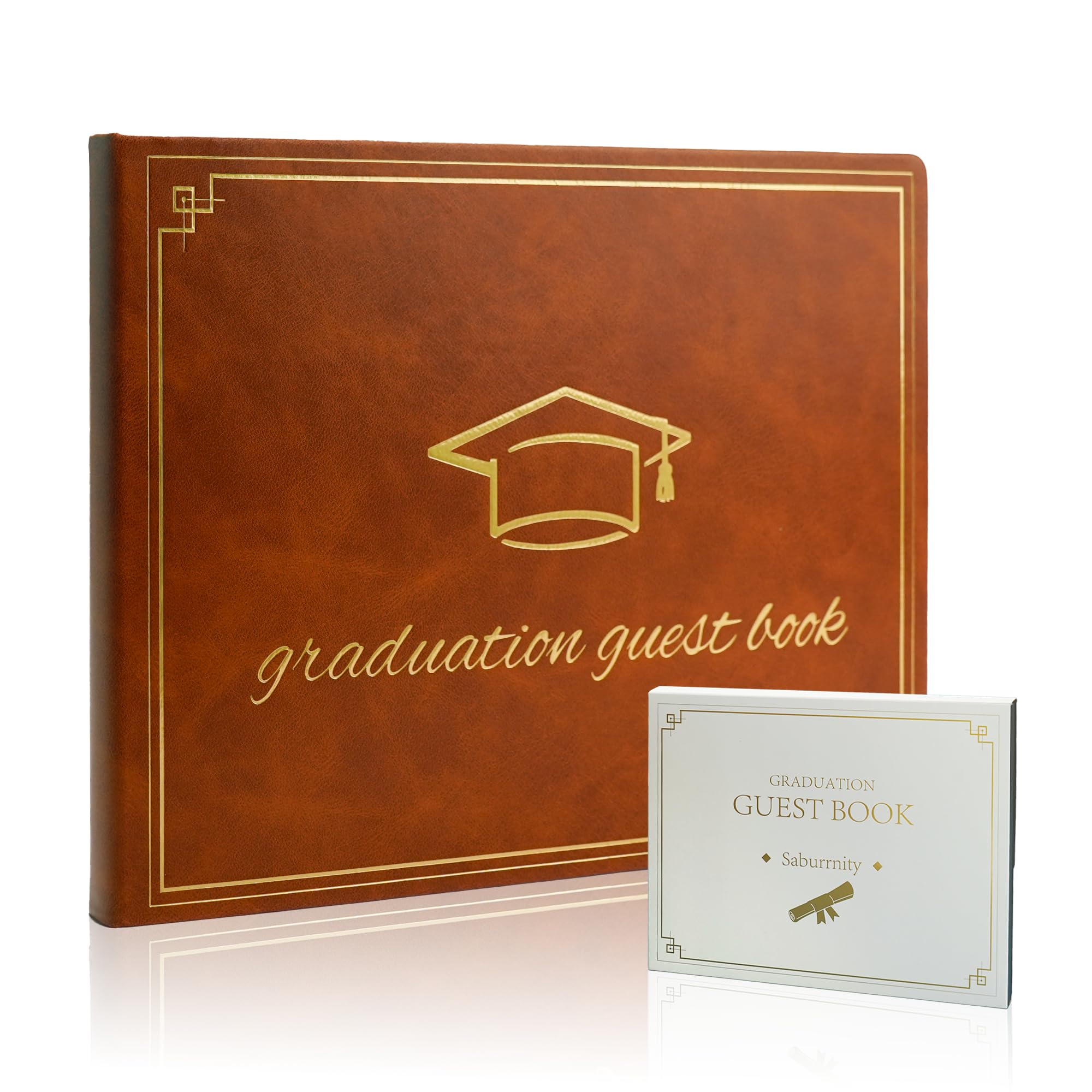 Libro degli ospiti di laurea 2025, album di memoria per regali universitari, laurea, libro degli ospiti per l'accesso alle feste di laurea con messaggio personalizzato, 120 pagine, 17,8 x 22,9 cm,