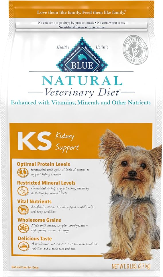 Blue Buffalo Natural Veterinary Diet Kidney Support For Dogs 6Lbs