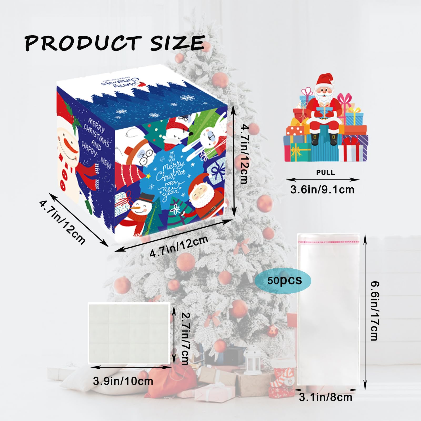 Merry Christmas Pull Surprise Money Gift Box for Kids/Adult Presents - Funny Pull Cash from Money Case Novelty Festival Cash Drawer - Image 2