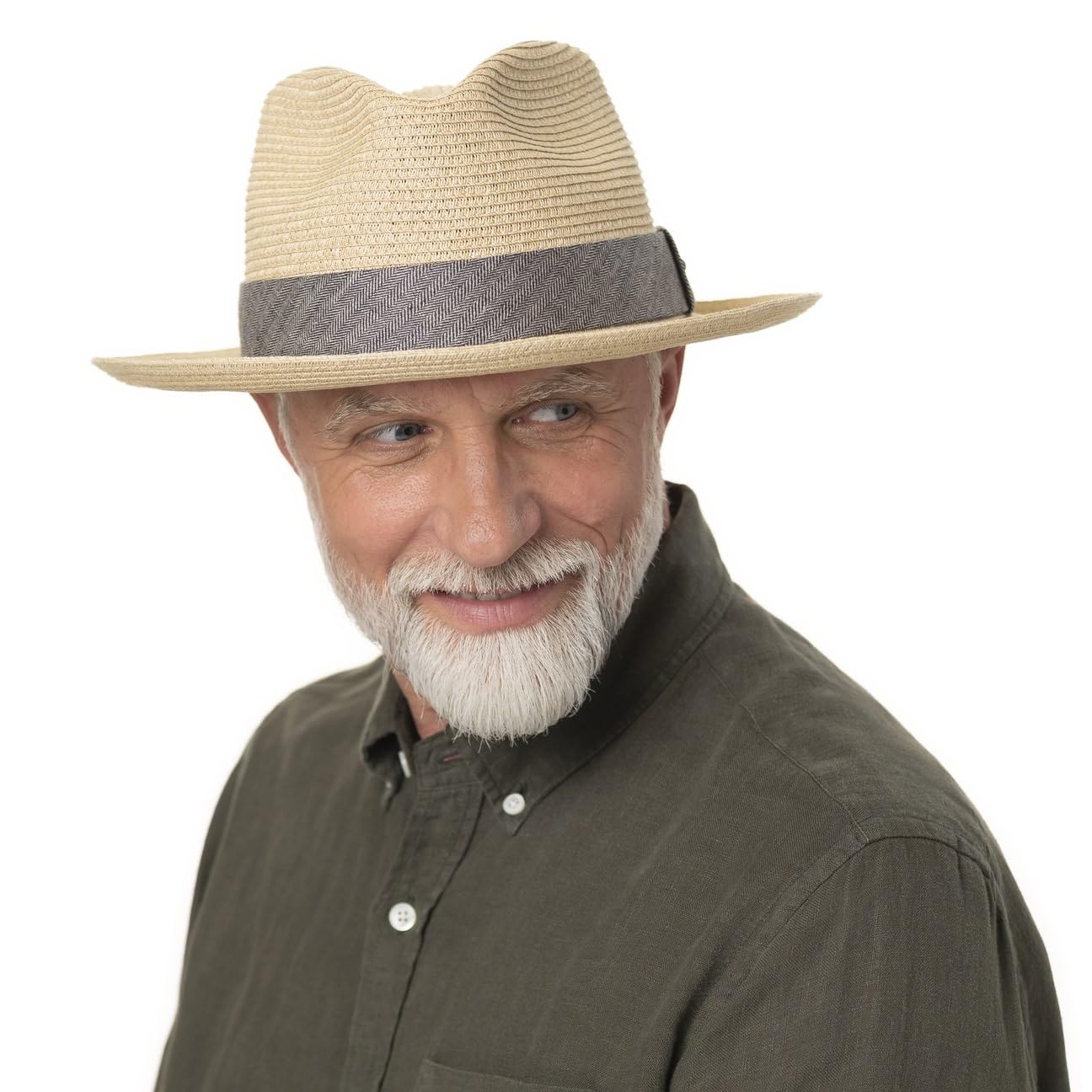 Stetson Lintano Toyo Sombrero Fedora de Paja Banda Multicolor Unisex Primavera Verano