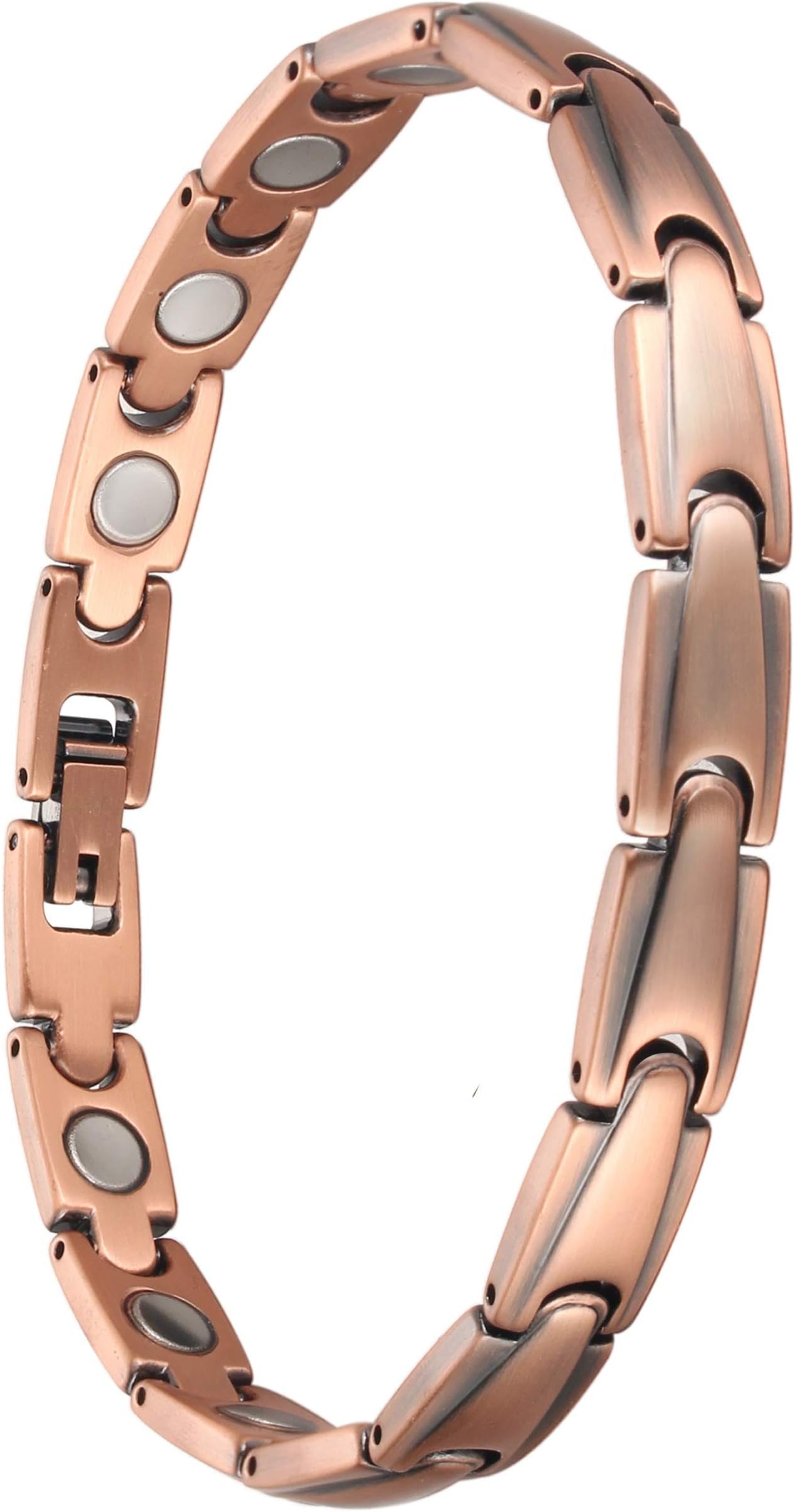 VITEROU Magnetic Solid Pure Copper Therapy Bracelet with High Powered Healing Magnets for Men for Arthritis Pain Relief,3500 Gauss,8.5 Inches