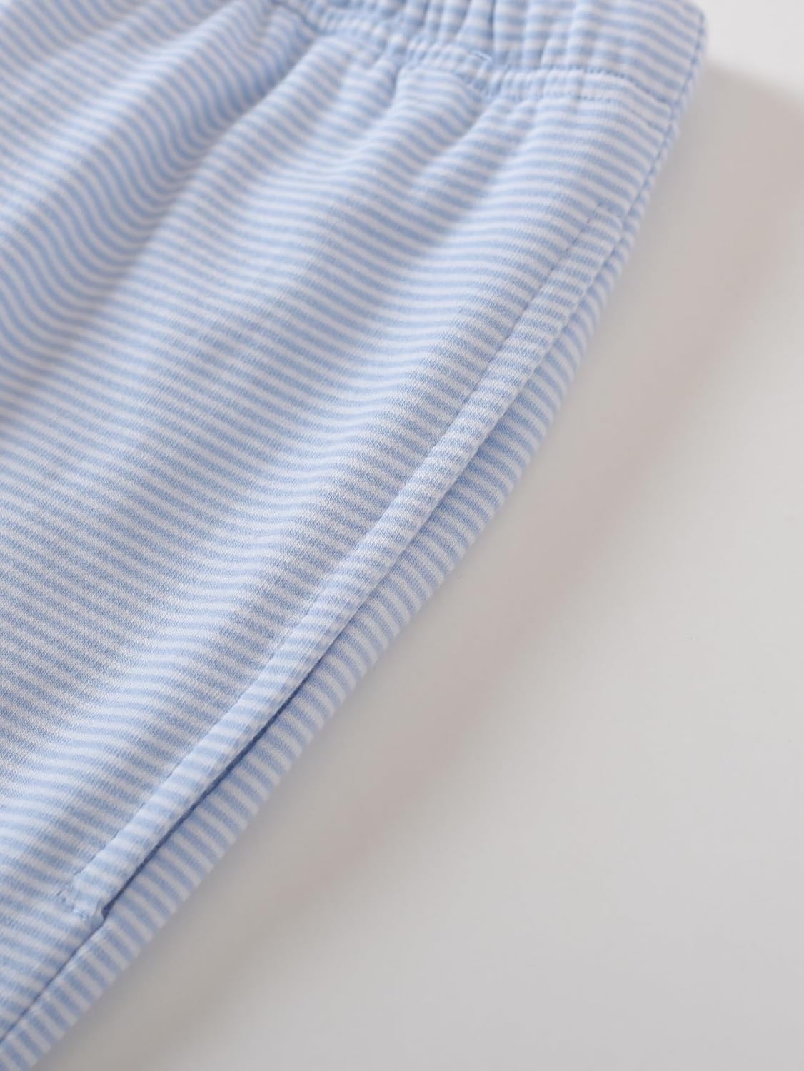 Latuza Women's Cotton Striped Pajama Set 2 Piece Short Sleeve Long Pants - Image 6