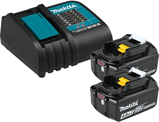 Batteries Makita 18V 4.0Ah Lithium-Ion Battery & Charger Starter Kit