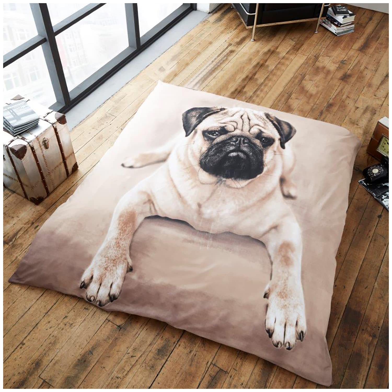 GC GAVENO CAVAILIA 3D Animal Dog Throws For Sofas Large, Animal Print Throw For Double Couch Bed Chairs, Cosy Fleece Bed Throws, Extra Large Throw Blanket For Bed, 200X240 Cm