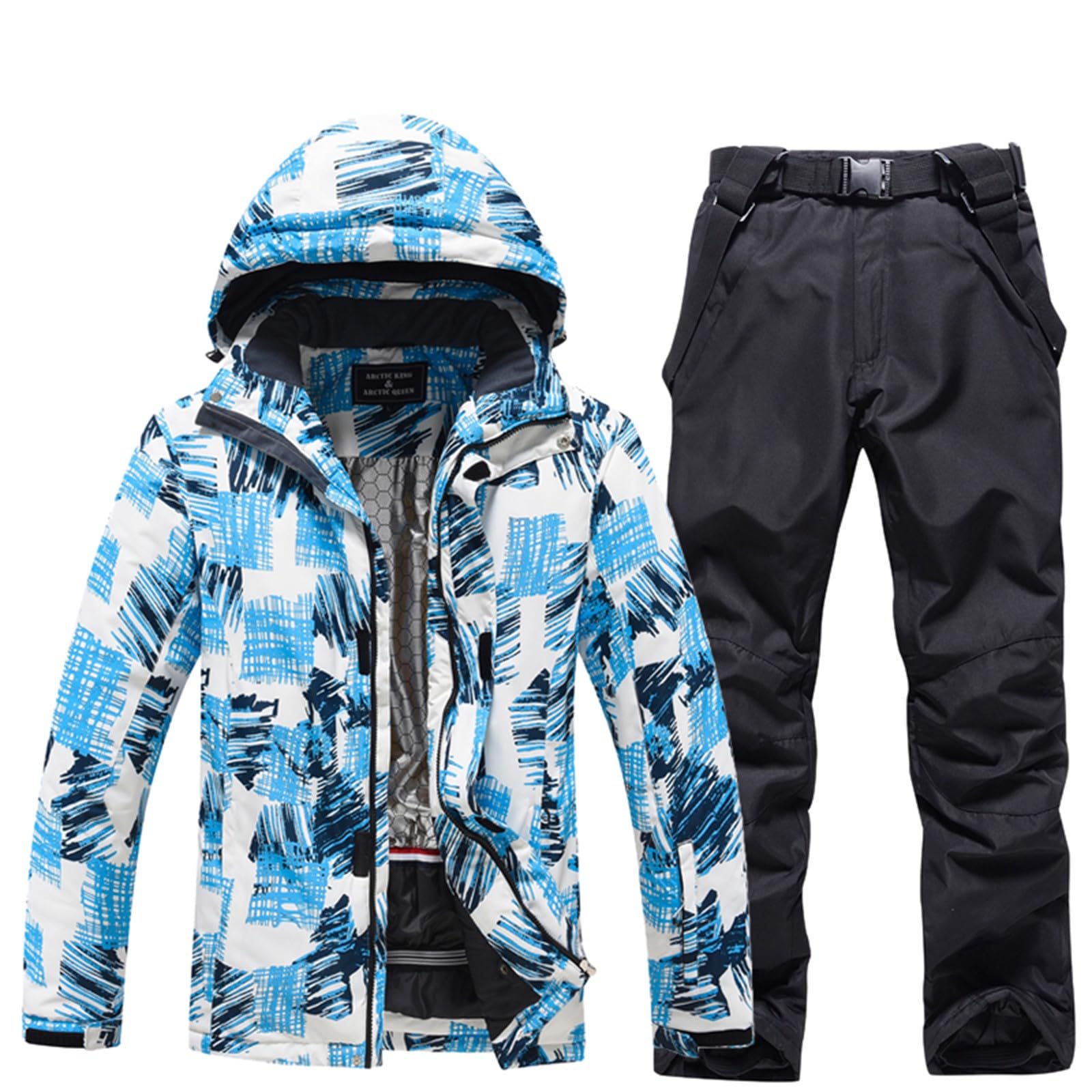 Tuta invernale da uomo e donna, casual, alla moda, per snowboard, doppia tuta da snowboard